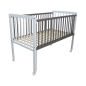 Preview: Kinderbett / Beistellbett / Babybett 2in1 120x60cm weiß-grau