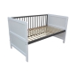 Preview: Kinderbett Juniorbett Beistellbett 140x70 cm 3in1 weiß-grau