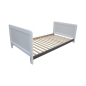 Preview: Kinderbett Juniorbett Beistellbett 140x70 cm 3in1 weiß-grau