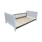 Preview: Kinderbett Juniorbett Beistellbett 140x70 cm 3in1 weiß-grau