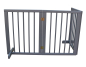 Preview: Absperrgitter Türgitter Treppenschutzgitter Schutzgitter Hundegitter 150 cm massiv grau 3E ohne Bohren