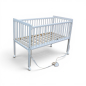 Preview: Kinderbett / Beistellbett / Babybett 2in1 120x60cm mit Gurt weiß