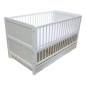 Preview: Kinderbett Juniorbett Beistellbett 140x70 cm 3in1 weiß mit Matratze und Schublade