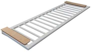 Zwillingsbett Kinderbett für Zwillinge 2in1 massiv weiß mit 2 Schubladen und Trenngitter 120x120cm