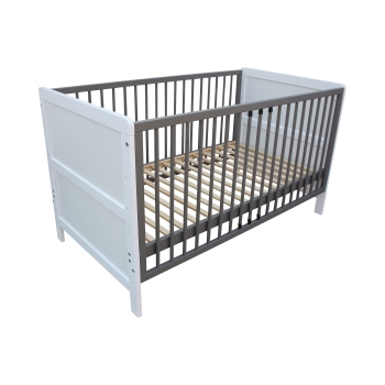 Kinderbett Juniorbett Beistellbett 140x70 cm 3in1 weiß-grau