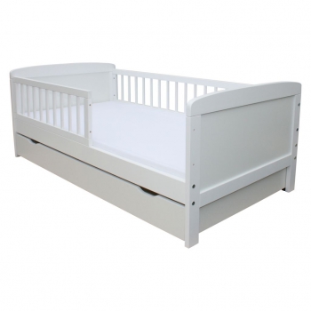 Kinderbett / Juniorbett Massiv 160 X 70 cm incl. Lattenrost weiss