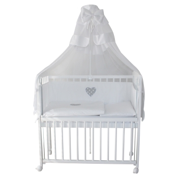 Preview: Beistellbett / Kinderbett 90x40 cm incl. Komplettset weiß