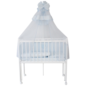 Preview: Beistellbett / Kinderbett 90x40 cm incl. Komplettset blau