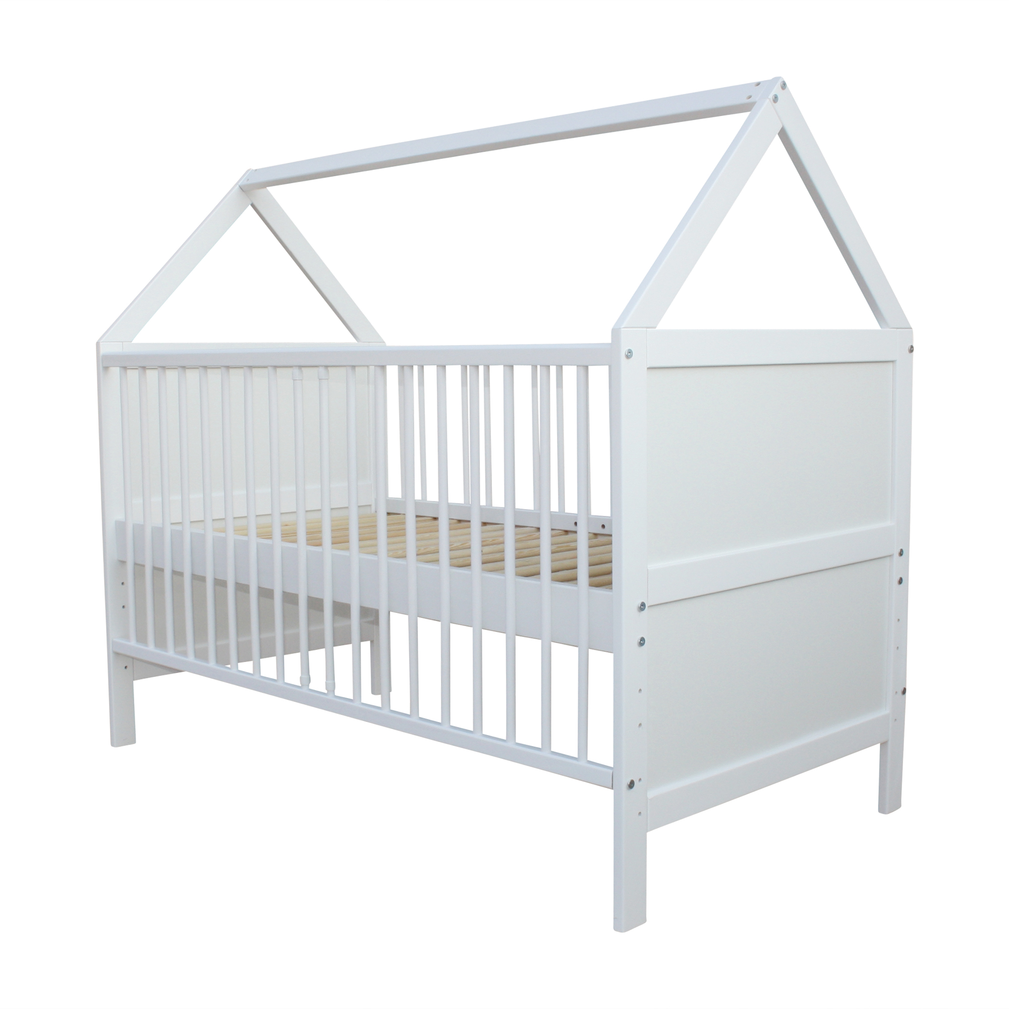 Micoland Kinderbett Juniorbett G 160x70 cm umbaubar weiß 