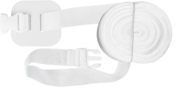 Kinderbett - Beistellbett - Babybett 120x60cm mit Matratze, Gurt und Rädern grau