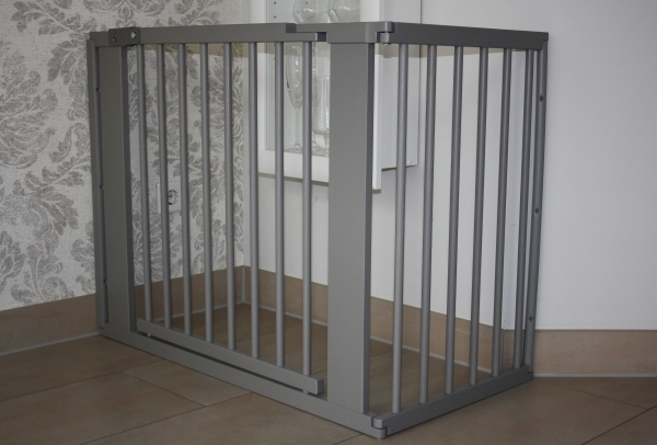 Schutzgitter Absperrgitter Türgitter Treppenschutzgitter 139 cm grau