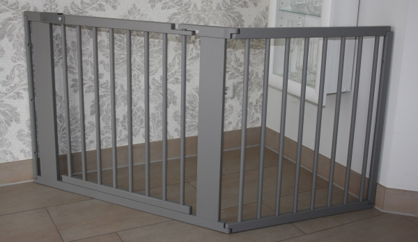 Schutzgitter Absperrgitter Türgitter Treppenschutzgitter 155 cm grau