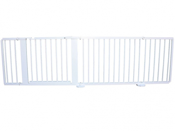 Absperrgitter Türschutzgitter Treppenschutzgitter 255 cm massiv weiss