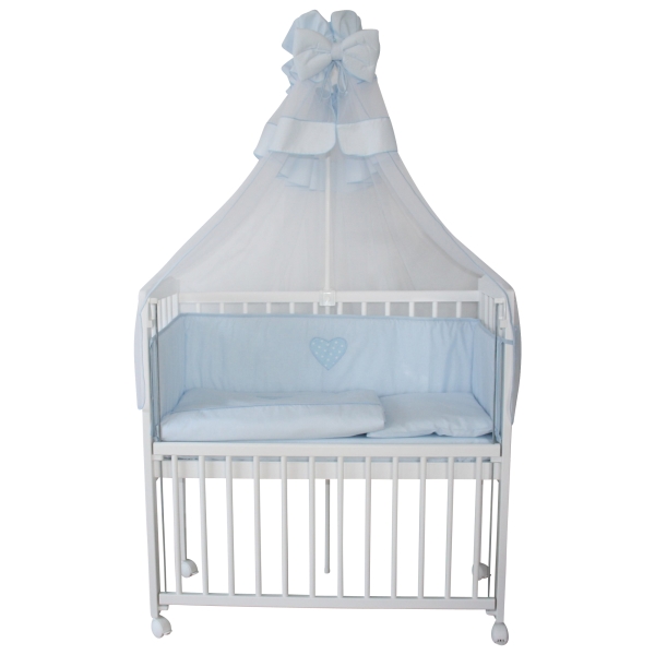 Beistellbett / Kinderbett 90x40 cm incl. Komplettset blau