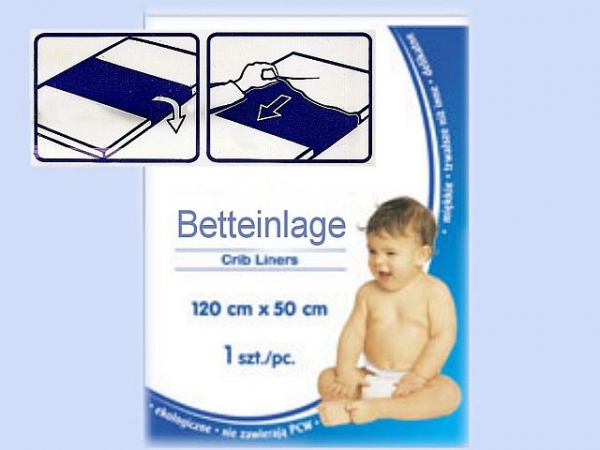 3 Stück wasserdichte Betteinlage 120 x 50 cm